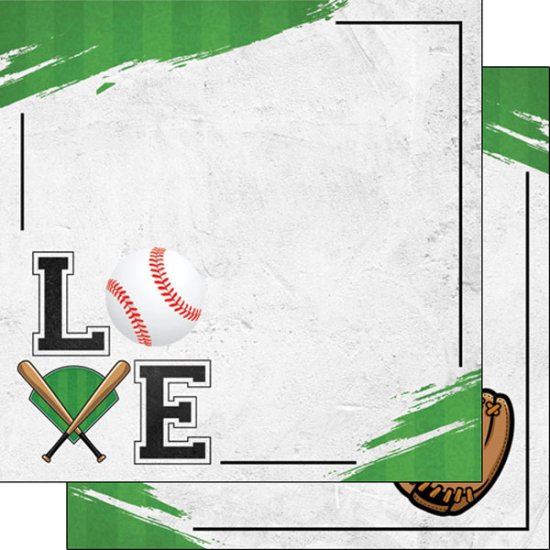 Stamping Station - Baseball Love Paper