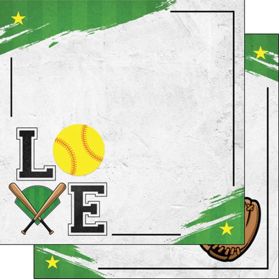 Stamping Station - Softball Love Paper