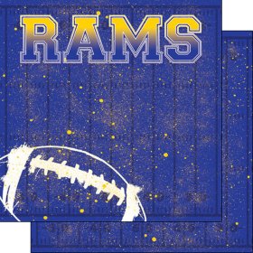 Stamping Station - Football Team Paint Splatter Left Paper