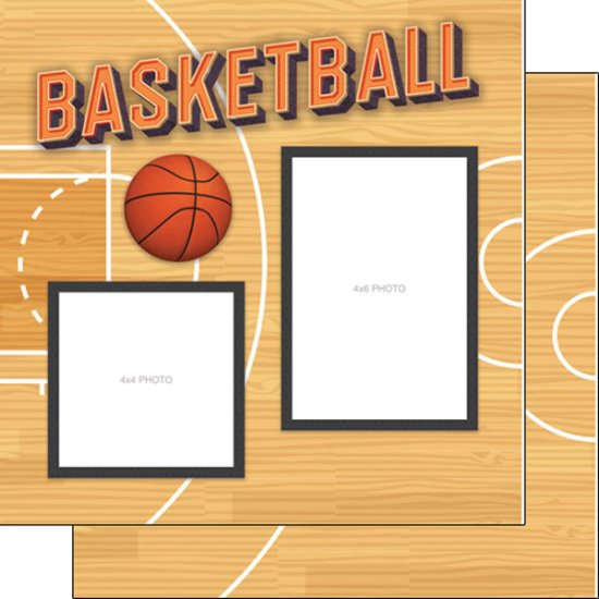 Stamping Station - Basketball Quick Page Left Paper