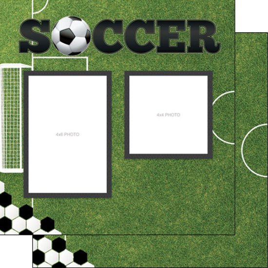 Stamping Station - Soccer Quick Page Left Paper