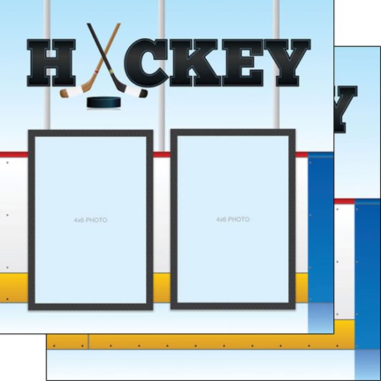 Stamping Station - Hockey Quick Page Left Paper