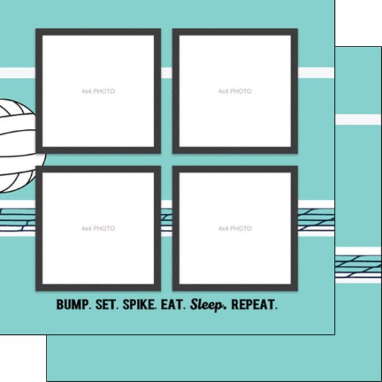 Stamping Station - Volleyball Quick Page Right Paper