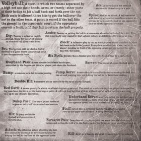 Stamping Station - Volleyball Words Paper