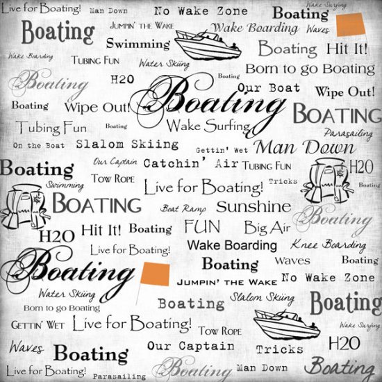 Stamping Station - Live for Boating Paper