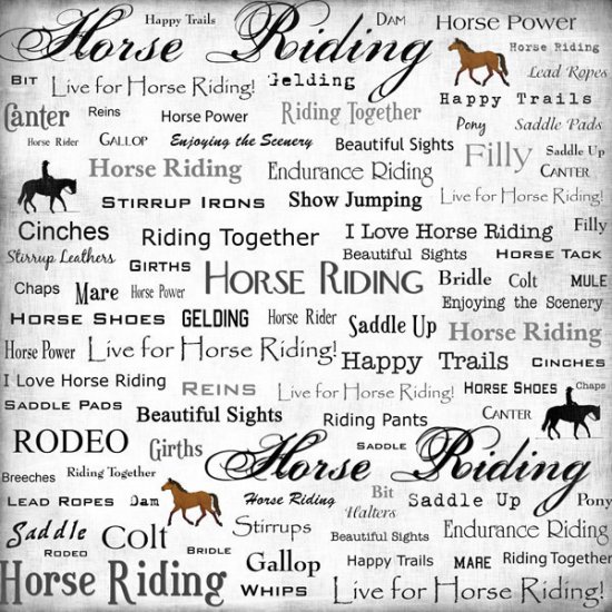 Stamping Station - Live for Horseback Riding Paper