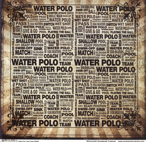 Stamping Station - Water Polo Trendy Paper