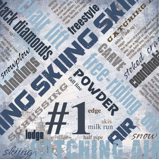 Stamping Station - Skiing Extreme Paper