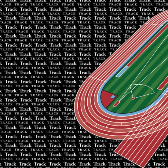 Stamping Station - Track & Field Go Big Left Paper