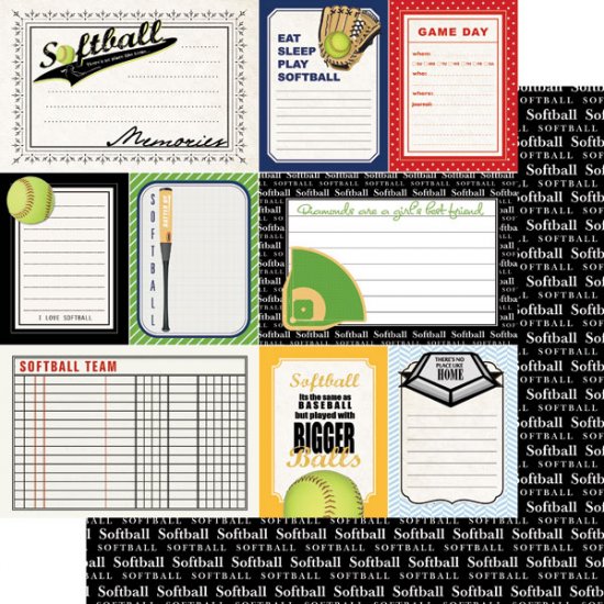 Stamping Station - Softball Sports Journal Paper
