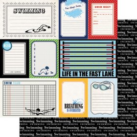 Stamping Station - Swimming Sports Journal Paper