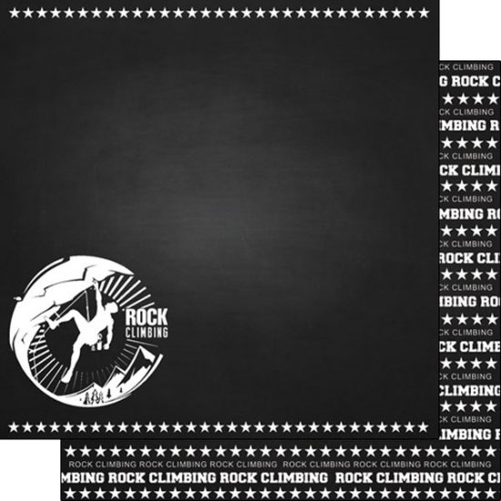 Stamping Station - Chalkboard Sports Paper - Rock Climbing