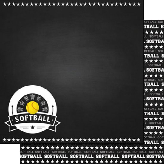 Stamping Station - Chalkboard Sports Paper - Softball