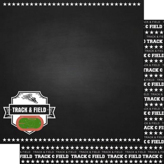 Stamping Station - Chalkboard Sports Paper - Track & Field