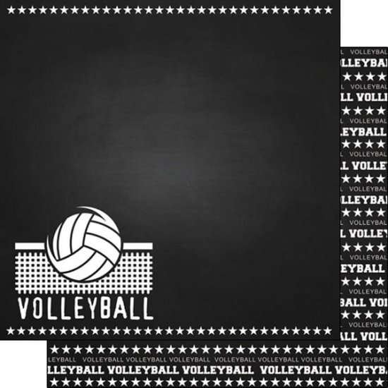 Stamping Station - Chalkboard Sports Paper - Volleyball