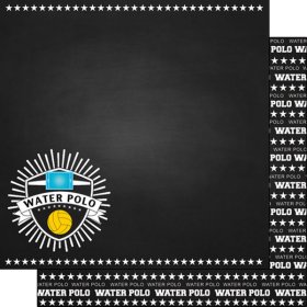 Stamping Station - Chalkboard Sports Paper - Water Polo