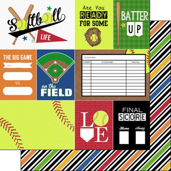 Stamping Station - Softball Life 1 Paper