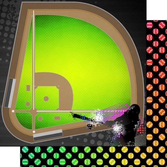 Stamping Station - Baseball Neon 3 Paper