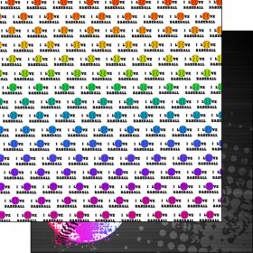 Stamping Station - Baseball Neon 4 Paper