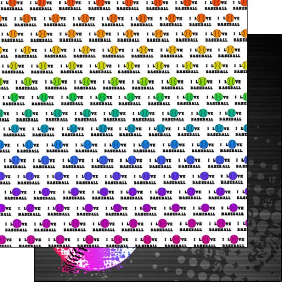 Stamping Station - Baseball Neon 4 Paper