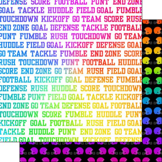 Stamping Station - Football Neon 3 Paper