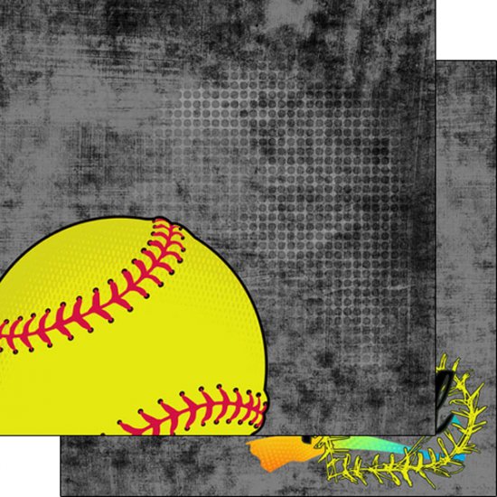 Stamping Station - Softball Neon 2 Paper