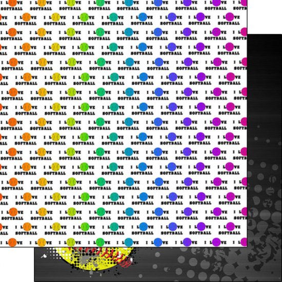 Stamping Station - Softball Neon 4 Paper