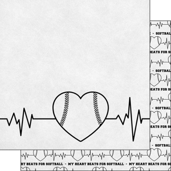Stamping Station - Softball Neon 6 Paper