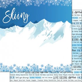 Stamping Station - Skiing Winter Adventure Paper