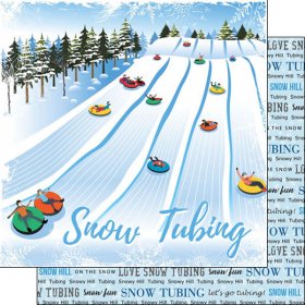 Stamping Station - Snow Tubing Winter Adventure Paper