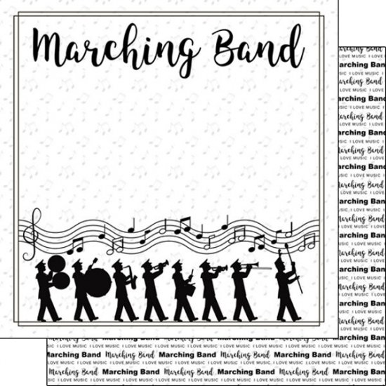Stamping Station - Marching Band Notes Paper