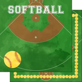 Stamping Station - Softball Watercolor Paper