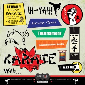 Stamping Station - Karate Go Big 12x12 Stickers
