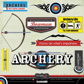 Stamping Station - Archery Go Big 12x12 Stickers
