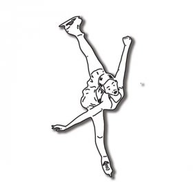 Stamping Station - Female Ice Skater #1