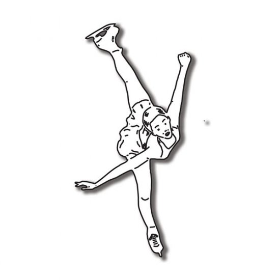 Stamping Station - Female Ice Skater #1