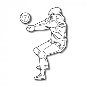 Stamping Station - Volleyball Player #3 (Girl)