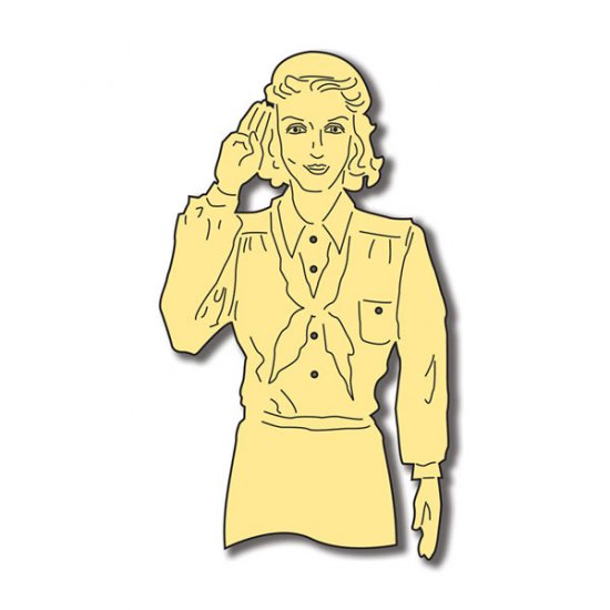 Stamping Station - Girl Saluting