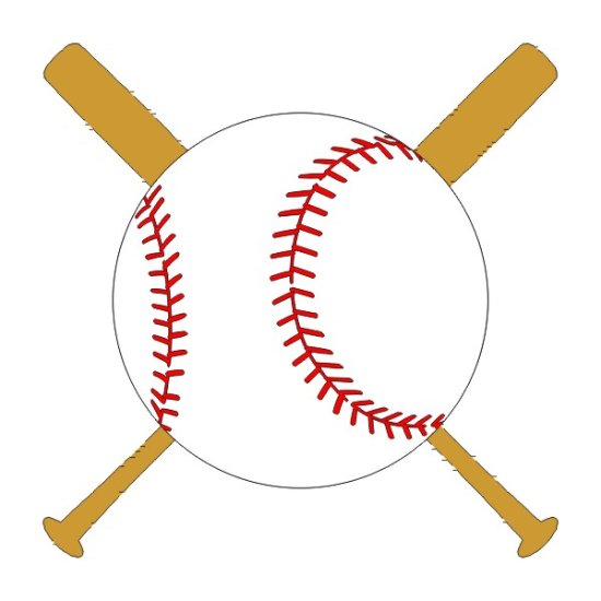 Stamping Station - Baseball with Bats Laser Cut