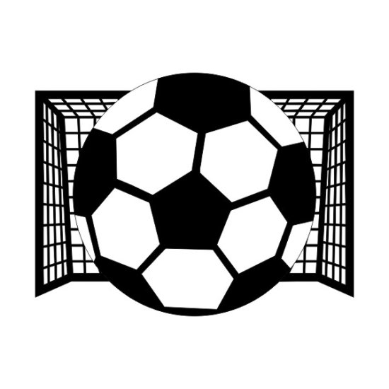 Stamping Station - Soccer Ball on Net Laser Cut