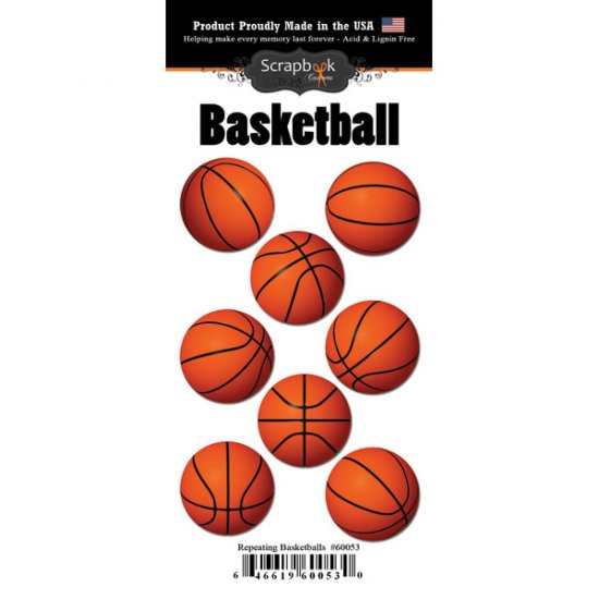 Stamping Station - Basketball Go Big Repeat Stickers