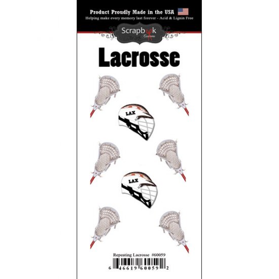 Stamping Station - Lacrosse Go Big Repeat Stickers