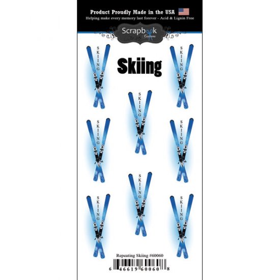 Stamping Station - Skiing Go Big Repeat Stickers