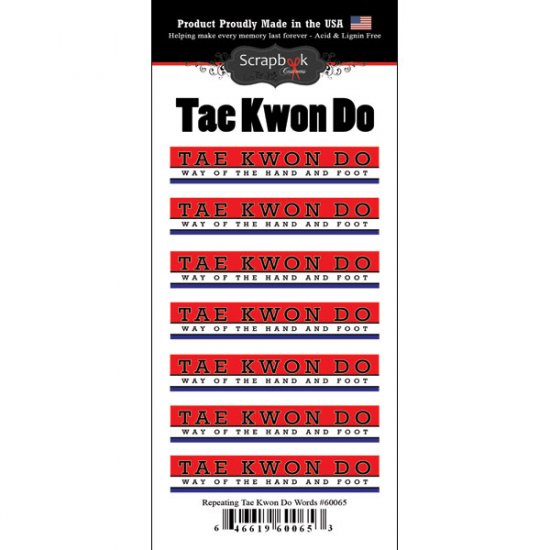 Stamping Station - Tae Kwon Do Go Big Repeat Stickers