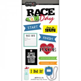 Stamping Station - Race Day Sticker