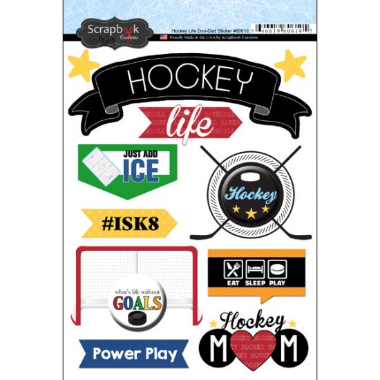Stamping Station - Hockey Doo Dad Stickers