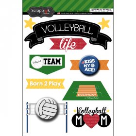 Stamping Station - Volleyball Doo Dad Stickers