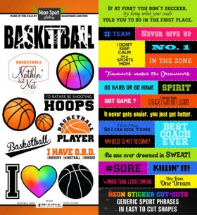 Stamping Station - Basketball Neon Sticker