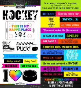 Stamping Station - Hockey Neon Sticker