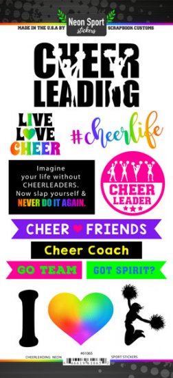 Stamping Station - Cheer Neon Sticker
